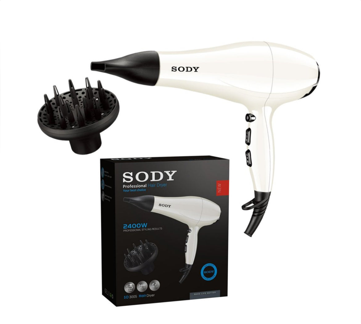 SODY SD3005 Hair Dryer 2400W pro hair dryer with AC motor