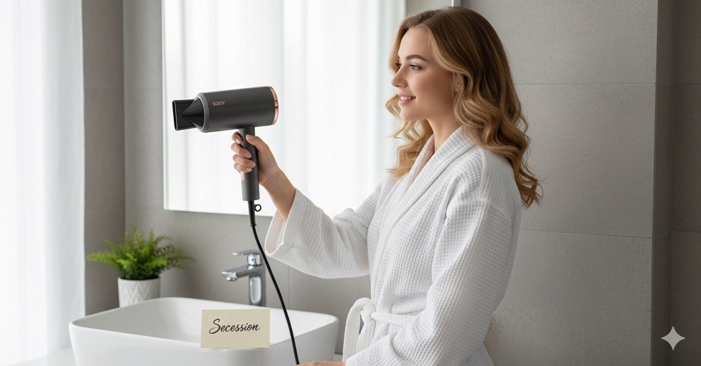 SD3023BK Hårfön 1600–1800 W med kompakt design